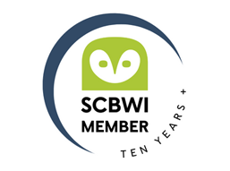 The SCBWI Owl logo over the text: SCBWI Member Ten Years +